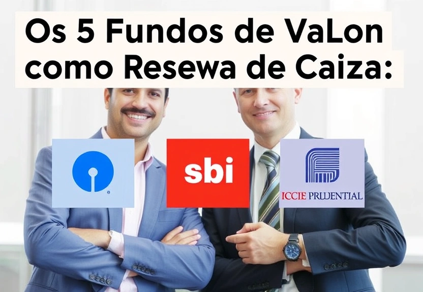 Representação visual de Os 5 Fundos de Valor com Maior Reserva de Caixa: SBI Contra e ICICI Prudential em Destaque