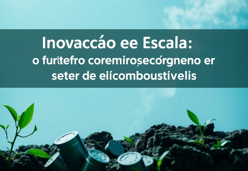 Representação visual de Inovação e Escala: O Futuro Promissor do Setor de Biocombustíveis