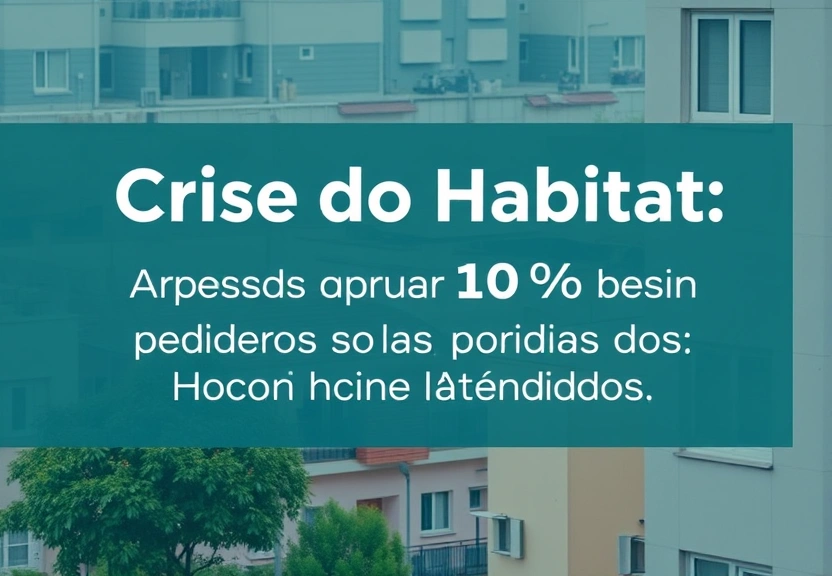 Representação visual de Crise do Habitat: Apenas 10% dos Pedidos de Moradia Social Atendidos