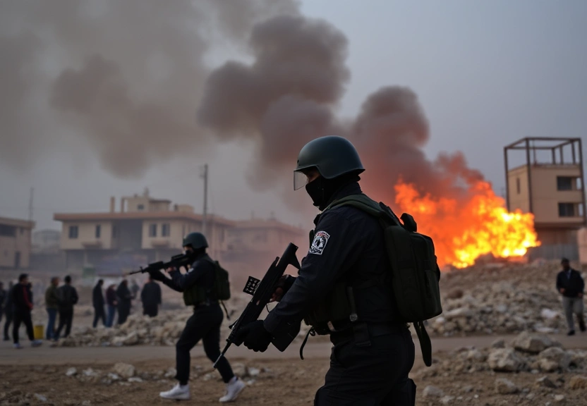 Representação visual de Conflito em Gaza: Israel destrói prédio do Hamas e registra 32 mortos na ofensiva