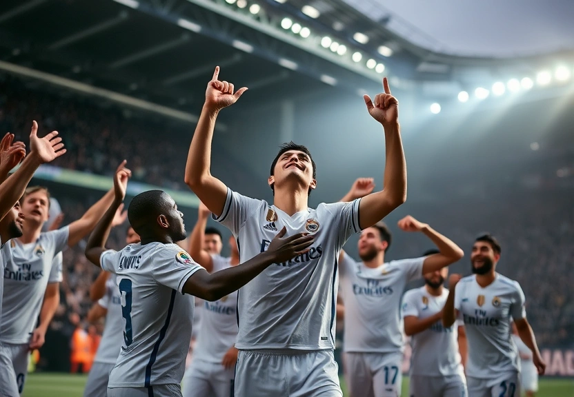 Representação visual de Real Madrid supera o OM em estreia emocionante na Liga dos Campeões