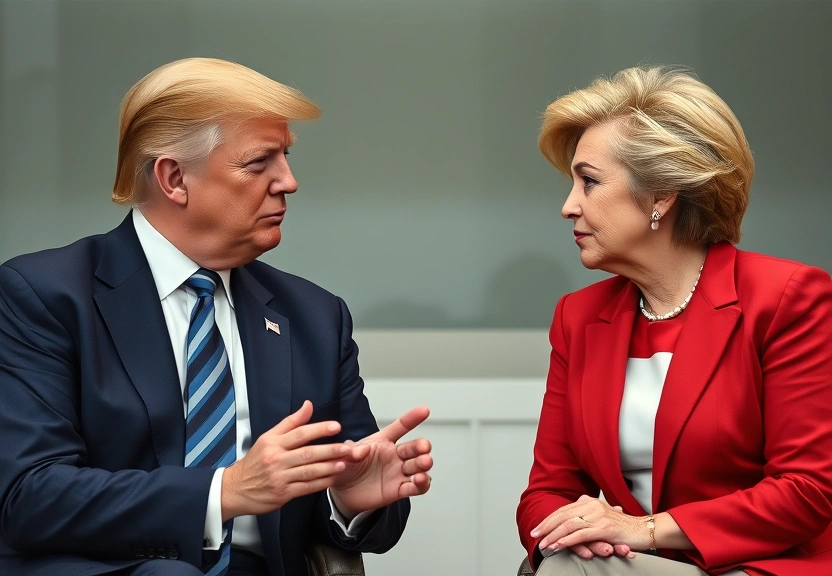 Representação visual de Ursula von der Leyen e Donald Trump discutem novas sanções contra a Rússia na guerra da Ucrânia