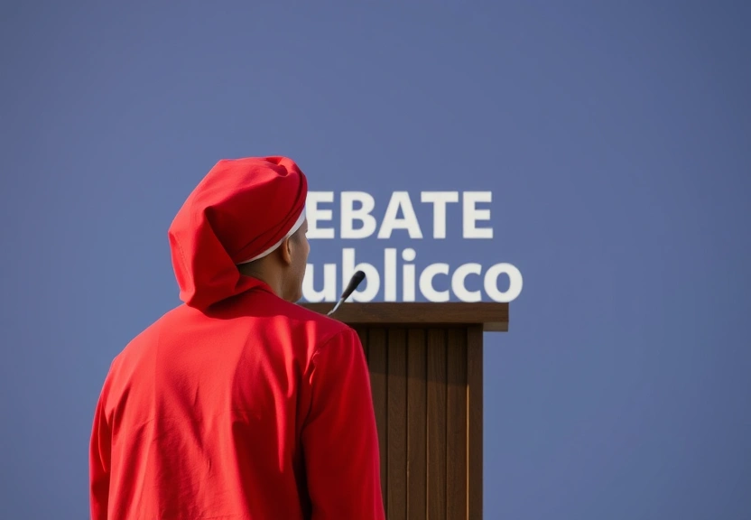 Representação visual de Haddad alerta: Debates públicos no Brasil são tímidos e precisam de revitalização