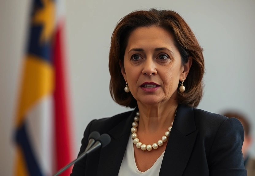 Representação visual de Nathalie Delattre, primeira mulher eleita à presidência do Partido Radical