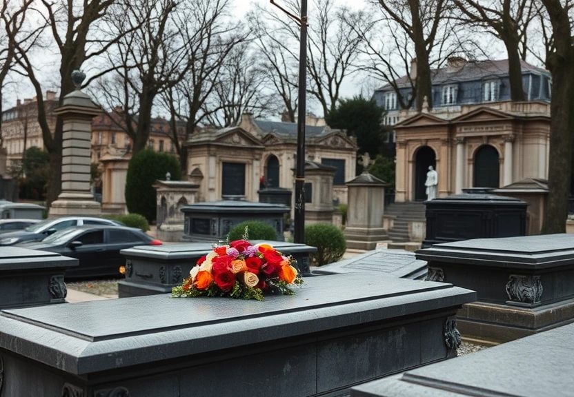 Representação visual de Uma sepultura no cemitério perto de Alexandre Dumas ou de Michel Delpech? A Cidade de Paris oferece tumbas à venda no Père-Lachaise, em Montparnasse e em Montmartre em troca de sua restauração.