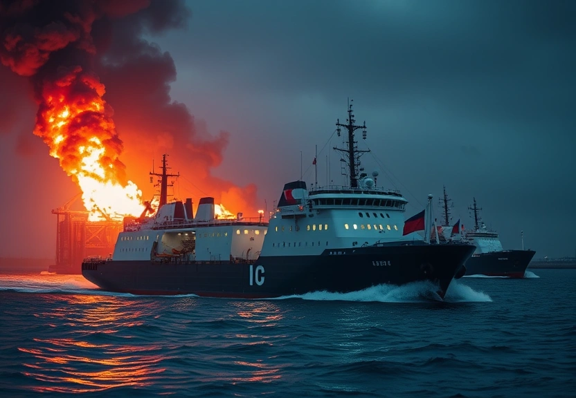 Representação visual de AO VIVO, guerra na Ucrânia: um importante terminal petrolífero russo danificado, dois navios da frota fantasma atacados por Kiev