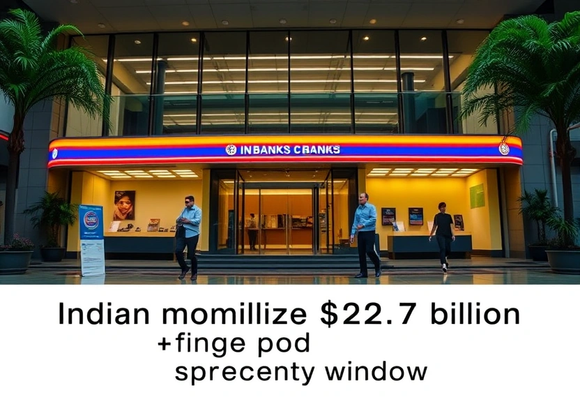 Representação visual de Indian banks mobilise $20.7 billion under RBIs special incentive window