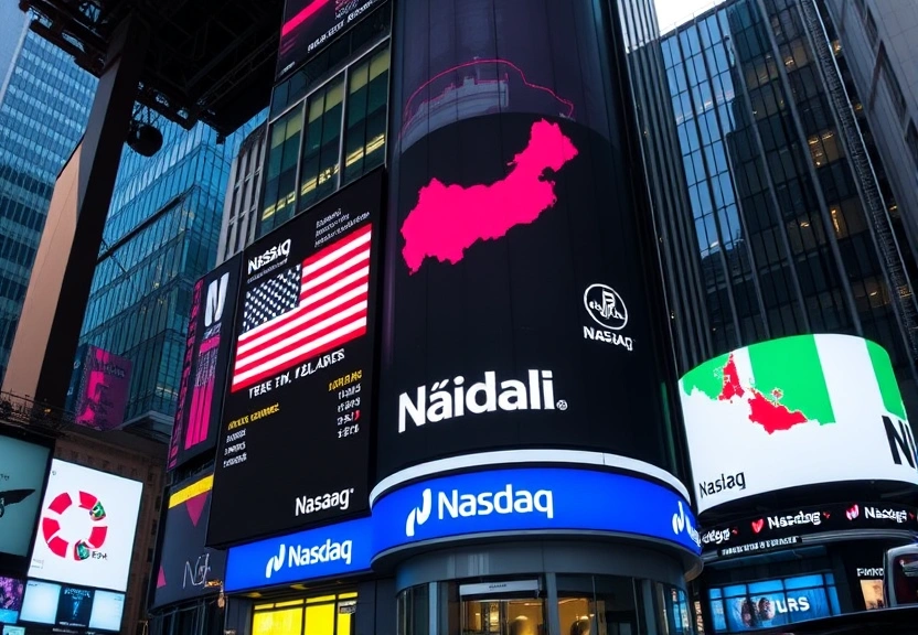 Representação visual de US Stocks: Nasdaq ends down as expectations of Hormuz deal fade