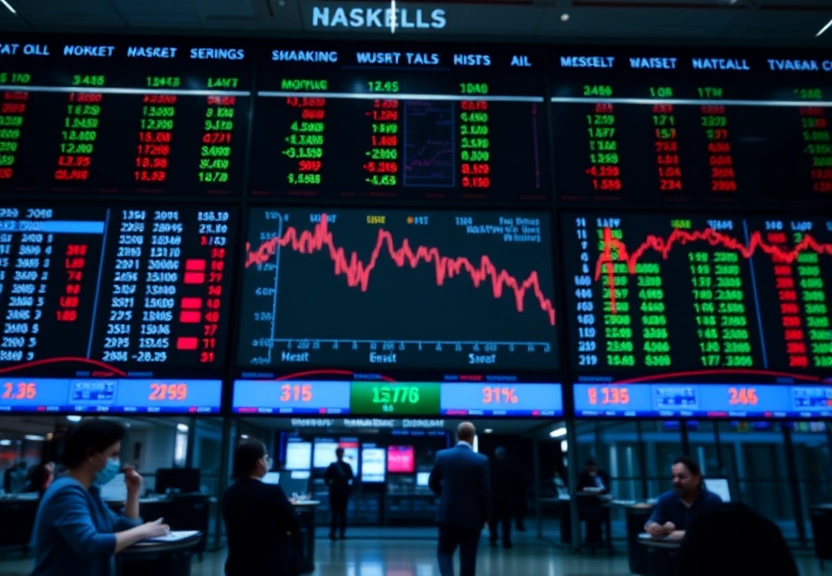 Representação visual de US stocks: US market slips as oil prices rise, retail results awaited