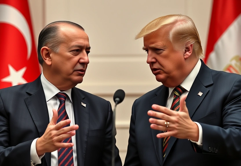 Representação visual de Erdogan apela a Trump para que mantenha negociações com o Irã